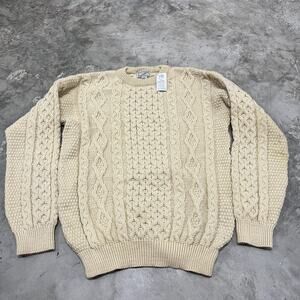 Kerry Woolen Mills Cable Knit Sweater Size XXL 100% Pure New Wool Ireland NWT